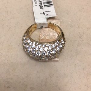 Jean Dousset Pave Absolute Dome Ring 925 Vermeil